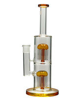 Double Tree Perc Straight Water Pipe